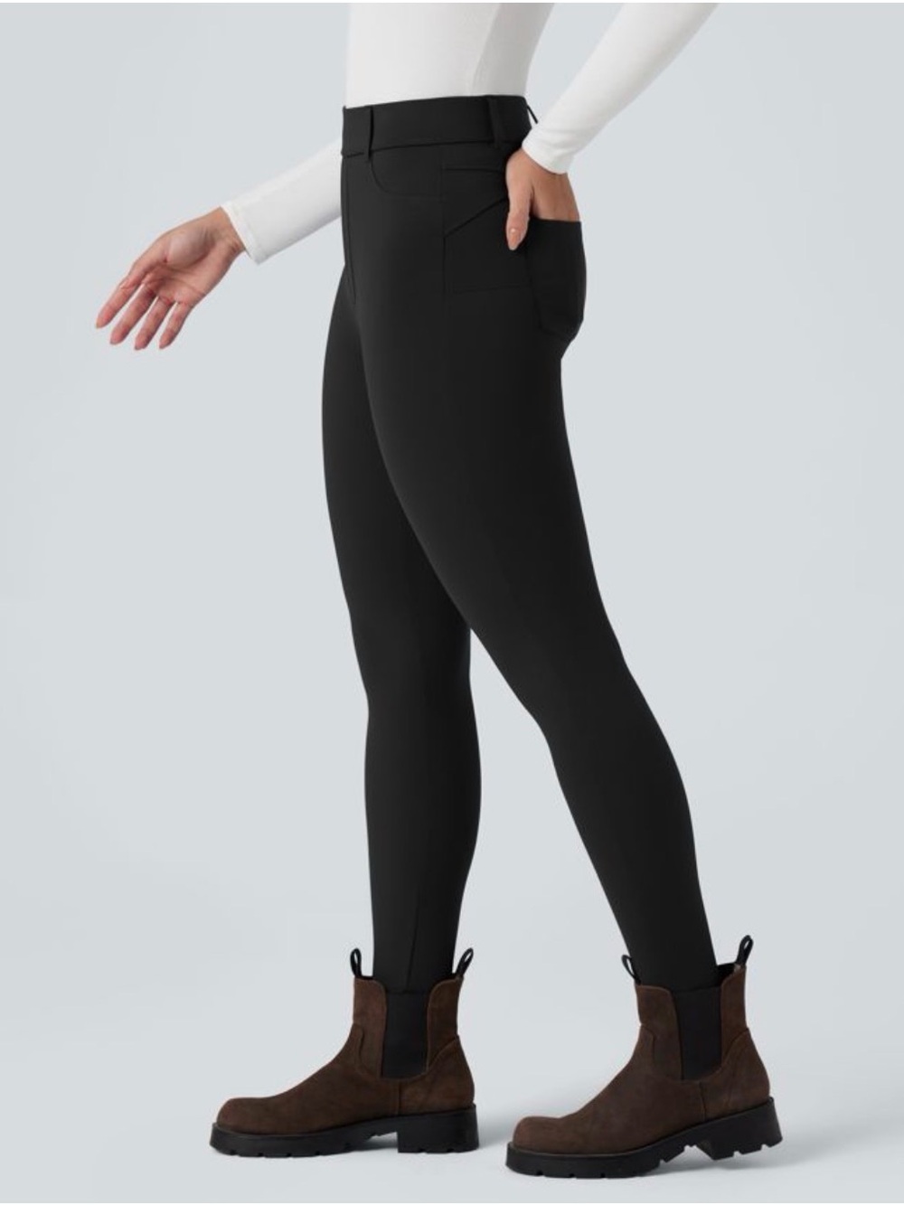 HALARA SoftlyZero™ Plush Thermal High Waisted Casual 7/8 Leggings with pockets